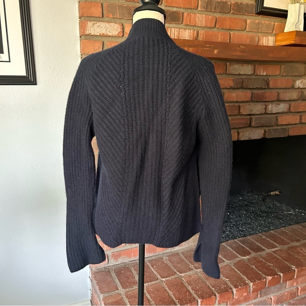 Bogner Caroline Wool & Cashmere Cardigan in Navy Blue Sz 5 - Picture 7 of 9